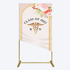 Lofaris Snake Staff Class 2025 Nurse Graduation Rectangle Backdrop