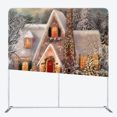 Lofaris Snow Pine Forest Tree Light Pillow Cover Backdrop