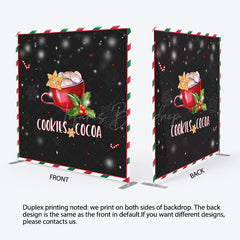 Lofaris Snow Tasty Coffee Cherry Christmas Square Backdrop