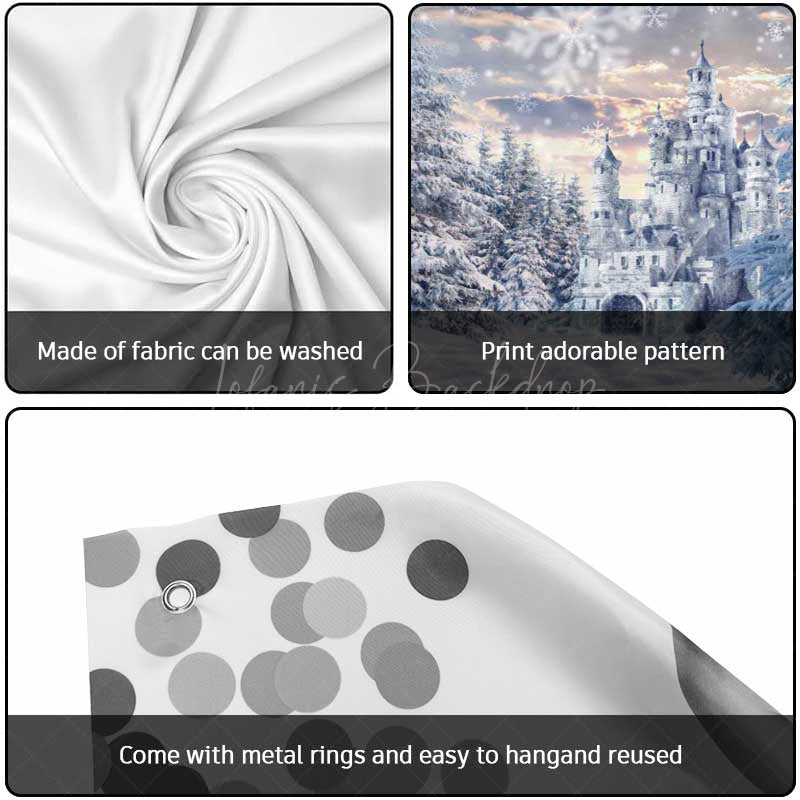 Lofaris Snow White Fairy Castle Forest Garage Door Banner