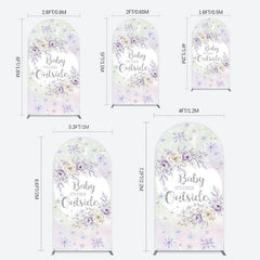 Lofaris Snowflake Floral Baby Is Cold Outside Arch Backdrop