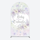 Lofaris Snowflake Floral Baby Is Cold Outside Arch Backdrop