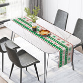 Lofaris Snowflakes Bowknot Christmas Stripe Table Runner
