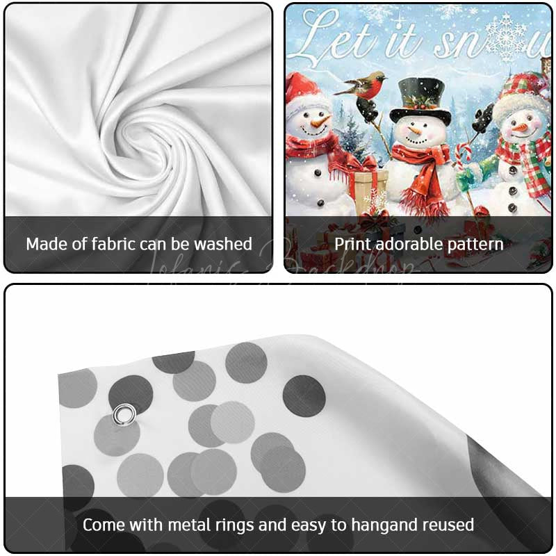 Lofaris Snowman Let It Snow Christmas Garage Door Banner