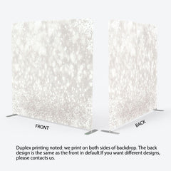 Lofaris Snowy Bokeh Glitter Christmas Pillow Case Backdrop