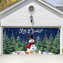 Lofaris Snowy Christmas Night Let It Snow Garage Door Banner