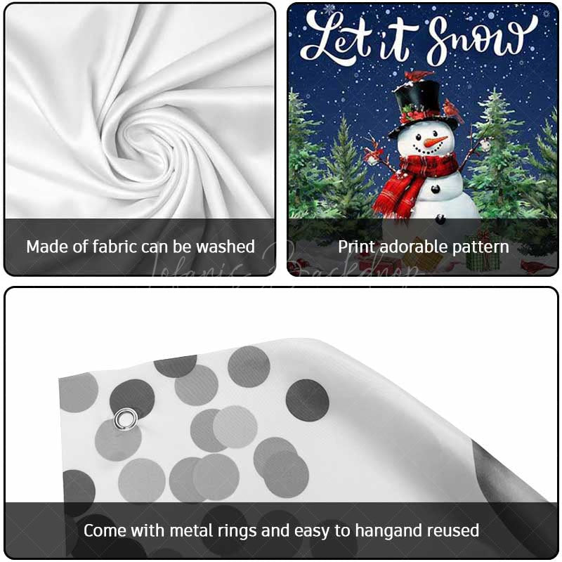 Lofaris Snowy Christmas Night Let It Snow Garage Door Banner