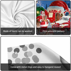 Lofaris Snowy Festive Christmas Paradise Garage Door Banner
