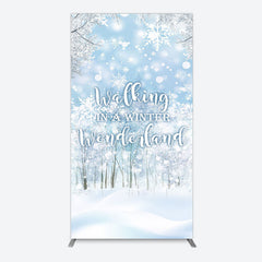 Lofaris Snowy Walking In A Winter Wonderland Arch Backdrop