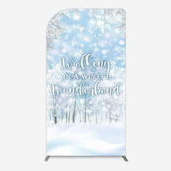 Lofaris Snowy Walking In A Winter Wonderland Arch Backdrop