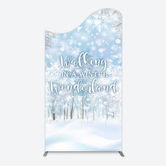 Lofaris Snowy Walking In A Winter Wonderland Arch Backdrop