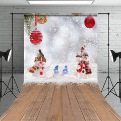 Lofaris Snowy White Christmas Floor Happy Holiday Backdrop