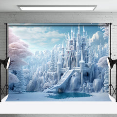 Lofaris Snowy Winter Wonderland Frozen Castle Photo Backdrop