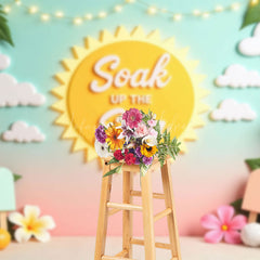 Lofaris Soak Up The Summer Cartoon Hawaii Vibes Backdrop