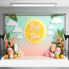 Lofaris Soak Up The Summer Cartoon Hawaii Vibes Backdrop