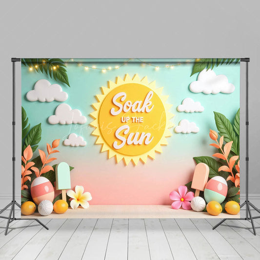 Lofaris Soak Up The Summer Cartoon Hawaii Vibes Backdrop