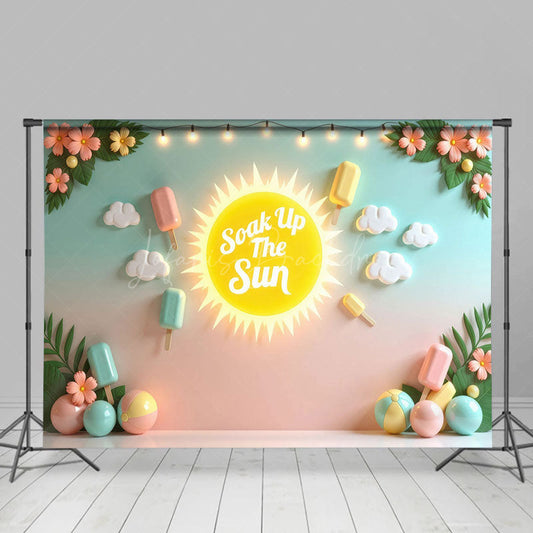 Lofaris Soak Up The Sun Floral Hawaii Beach Summer Backdrop