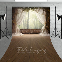 Lofaris Soft Curtain Window Bamboo Forest Scene Sweep Backdrop