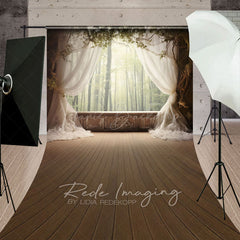 Lofaris Soft Curtain Window Bamboo Forest Scene Sweep Backdrop