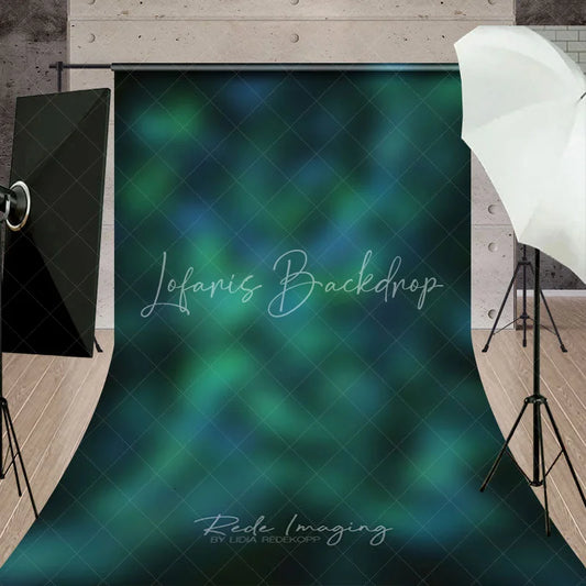 Lofaris Soft Green and Blue Bokeh Sweep Backdrop Abstract Natural Photography Background for Studio Photoshoots