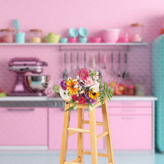 Lofaris Soft Pink Kitchen Display Photography Backdrop