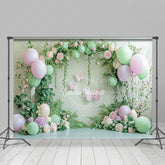 Lofaris Soft Spring Floral Willow Photography Backdrop