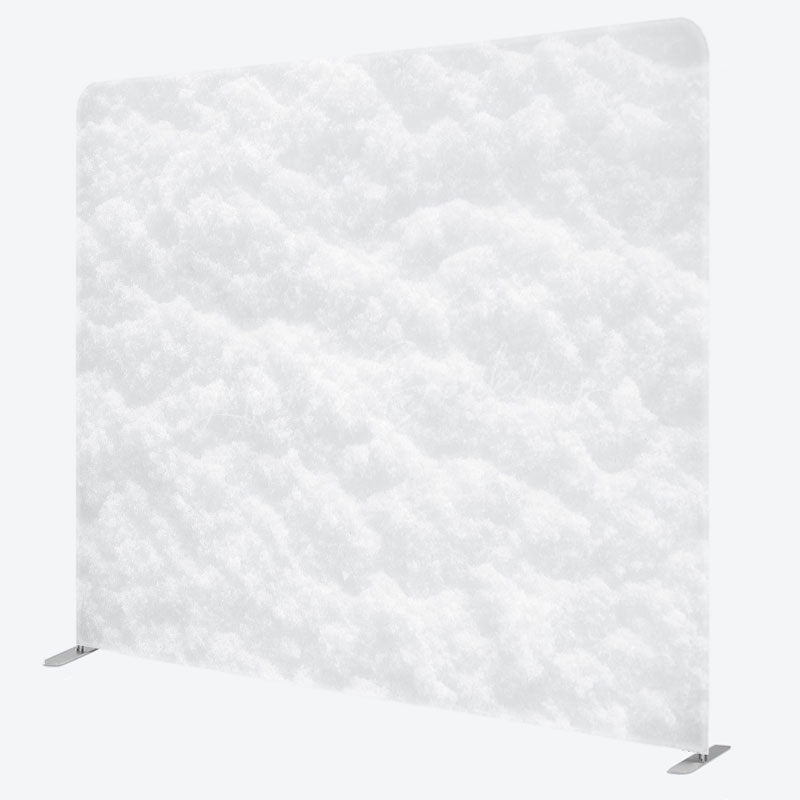 Lofaris Soft White Snow Texture Xmas Pillow Case Backdrop