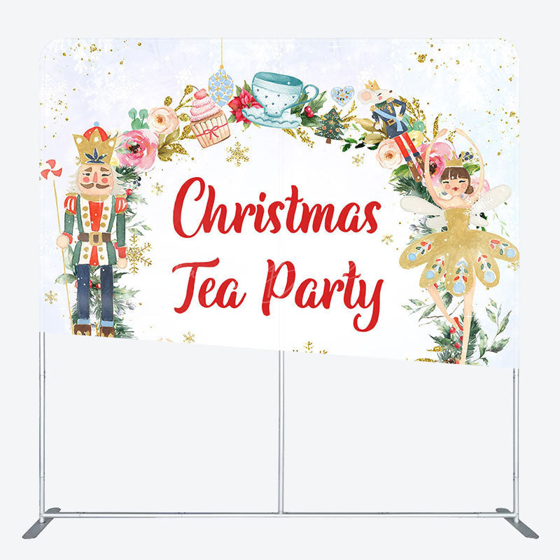 Lofaris Soldier Cake Christmas Tea Party Pillow Case Backdrop