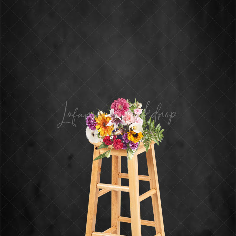 Lofaris Solemn Black Abstract Texture Photography Backdrop