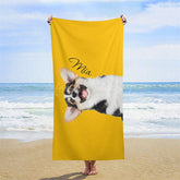 Lofaris Solid Color Custom Pet Photo Beach Towel For Summer