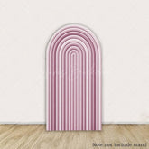 Lofaris Solid Color Rainbow Arch Backdrop Ripples Pattern Party Decor For Birthday Wedding