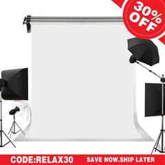 (Ship In 24HR) Solid White Cloth Backdrop Portrait Photography