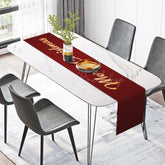 Lofaris Solid Wine Red Rustic Merry Christmas Table Runner
