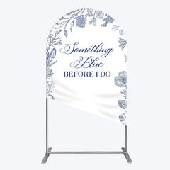 Lofaris Something Blue Before I Do Arch Backdrop for Bridal Shower and Bachelorette Elegant Floral Party Decor