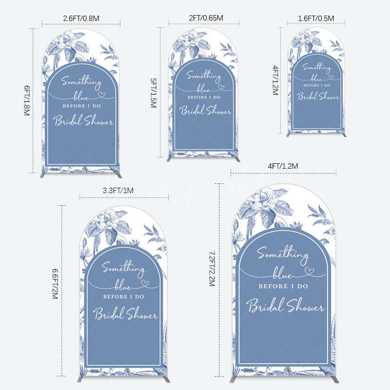 Lofaris Something Blue Before I Do Bridal Shower Arch Backdrop