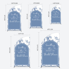 Lofaris Something Blue Before I Do Bridal Shower Half Moon Arch Backdrop