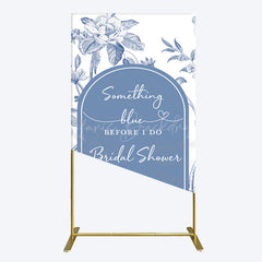 Lofaris Something Blue Before I Do Bridal Shower Rectangle Backdrop