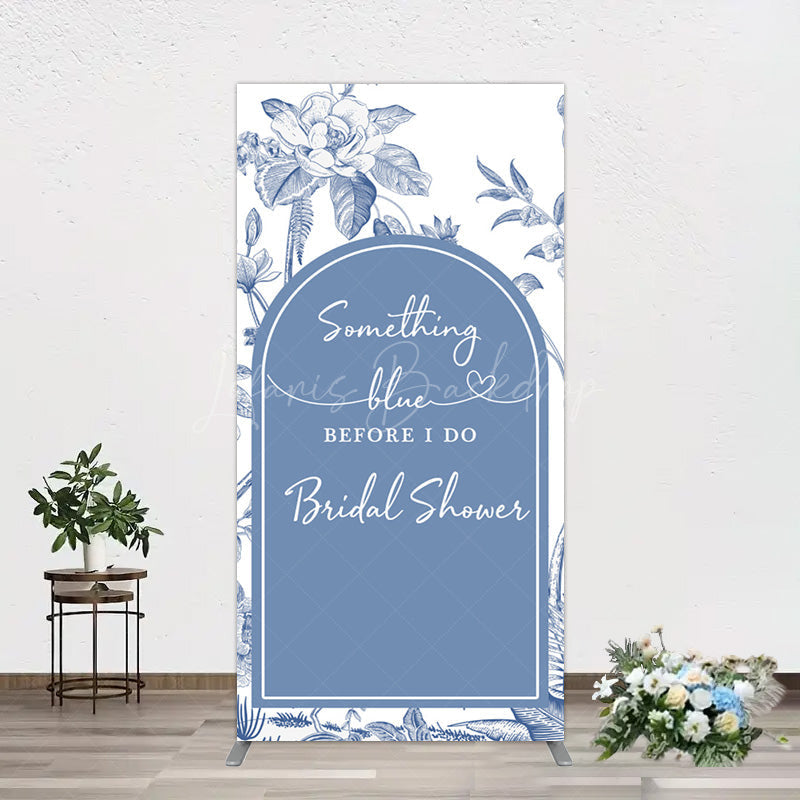 Lofaris Something Blue Before I Do Bridal Shower Rectangle Backdrop