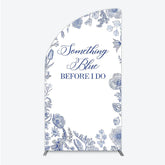 Lofaris Something Blue Before I Do Half Moon Arch Backdrop for Bridal Shower and Bachelorette Elegant Floral Party Decor