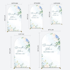 Lofaris Something Blue Before I Do Wedding Arch Backdrop