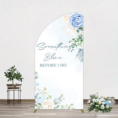 Lofaris Something Blue Before I Do Wedding Half Moon Arch Backdrop
