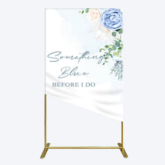 Lofaris Something Blue Before I Do Wedding Rectangle Backdrop