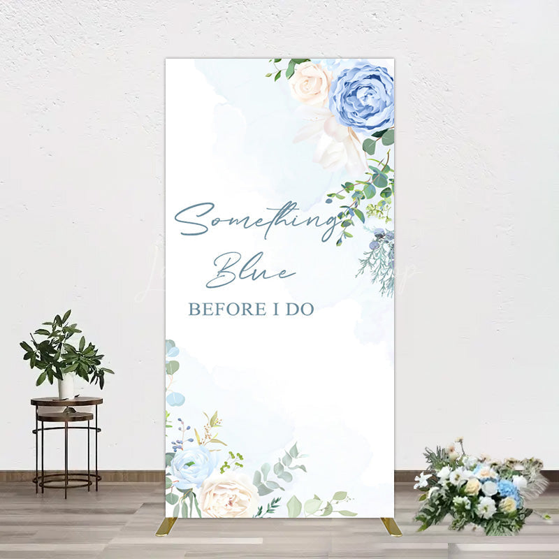 Lofaris Something Blue Before I Do Wedding Rectangle Backdrop