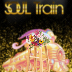 Lofaris Soul Train Themed Photography Backdrop 70s Disco Party with Mirror Balls Retro Funk and R&B Dance Decor