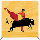 Lofaris Spanish Bullfighting Show Square Tension Backdrop