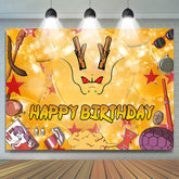 Lofaris Sparkle Gold Crutch Dragon Happy Birthday Backdrop