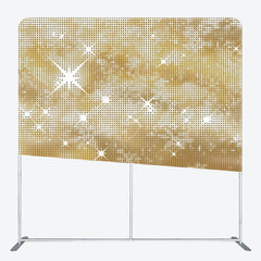 Lofaris Sparkle Gold Sequins Dance Party Pillow Case Backdrop