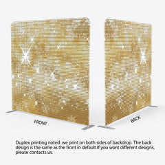 Lofaris Sparkle Gold Sequins Dance Party Pillow Case Backdrop