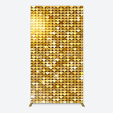 Lofaris Sparkle Heart Gold Sequins Birthday Rectangle Backdrop