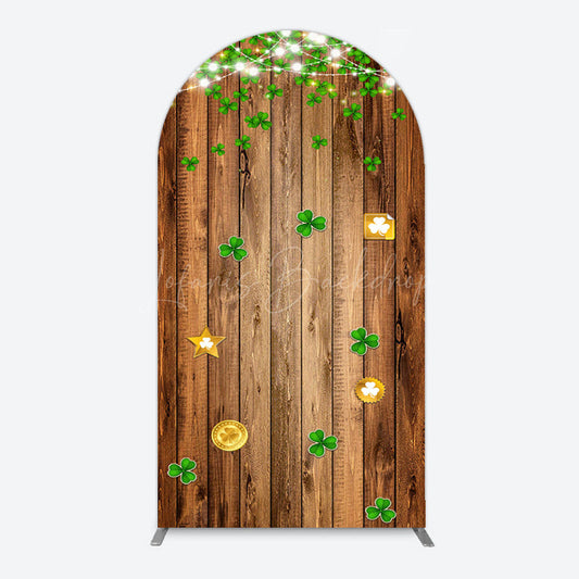 Lofaris Sparkle Light Clover Wooden St Patrick Arch Backdrop